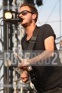 04/07/10 Mestre Parco S.Giuliano (Venice) - Heineken Jammin Festival : The rock band Editors : Tom Smith musica rock ©Graziano Arici/Rosebud2