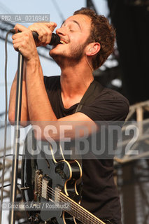 04/07/10 Mestre Parco S.Giuliano (Venice) - Heineken Jammin Festival : The rock band Editors : Tom Smith musica rock ©Graziano Arici/Rosebud2