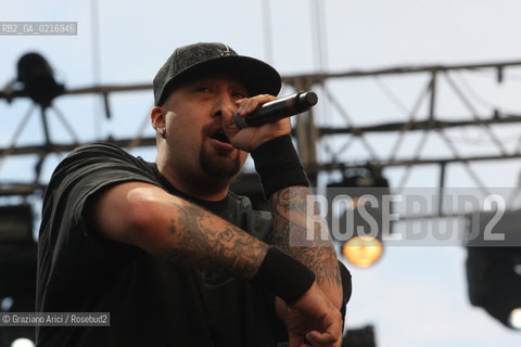 04/07/10 Mestre Parco S.Giuliano (Venice) - Heineken Jammin Festival : The rock band  Cypress Hill. : B-Real Louis Freese musica rock ©Graziano Arici/Rosebud2