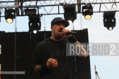04/07/10 Mestre Parco S.Giuliano (Venice) - Heineken Jammin Festival : The rock band  Cypress Hill. : B-Real Louis Freese musica rock ©Graziano Arici/Rosebud2