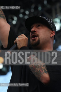 04/07/10 Mestre Parco S.Giuliano (Venice) - Heineken Jammin Festival : The rock band  Cypress Hill. : B-Real Louis Freese musica rock ©Graziano Arici/Rosebud2