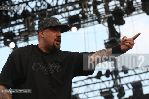 04/07/10 Mestre Parco S.Giuliano (Venice) - Heineken Jammin Festival : The rock band  Cypress Hill. : B-Real Louis Freese musica rock ©Graziano Arici/Rosebud2