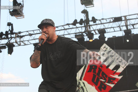 04/07/10 Mestre Parco S.Giuliano (Venice) - Heineken Jammin Festival : The rock band  Cypress Hill. : B-Real Louis Freese musica rock ©Graziano Arici/Rosebud2