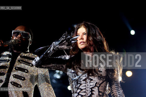 05/07/10 Mestre Parco S.Giuliano (Venice) - Heineken Jammin Festival : the rock band The Black Eyed Peas  : Will.I.am and Fergie  musica rock ©Graziano Arici/Rosebud2