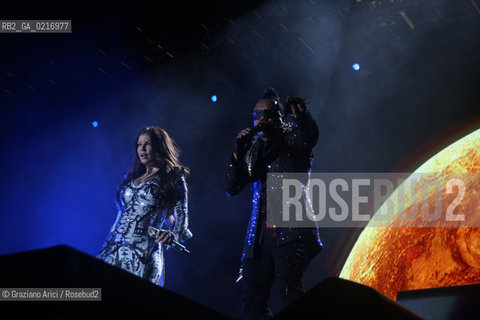 05/07/10 Mestre Parco S.Giuliano (Venice) - Heineken Jammin Festival : the rock band The Black Eyed Peas  :  Fergie and Apl.De.Ap  musica rock ©Graziano Arici/Rosebud2