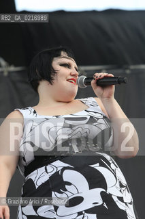 06/07/10 Mestre Parco S.Giuliano (Venice) - Heineken Jammin Festival : the rock band Gossip : Beth Ditto  musica rock ©Graziano Arici/Rosebud2