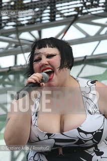 06/07/10 Mestre Parco S.Giuliano (Venice) - Heineken Jammin Festival : the rock band Gossip : Beth Ditto  musica rock ©Graziano Arici/Rosebud2