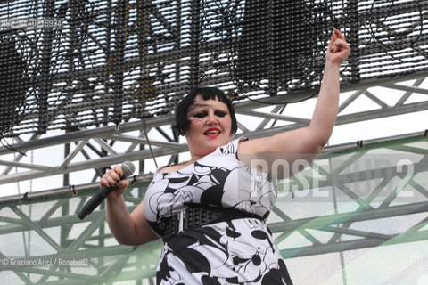 06/07/10 Mestre Parco S.Giuliano (Venice) - Heineken Jammin Festival : the rock band Gossip : Beth Ditto  musica rock ©Graziano Arici/Rosebud2