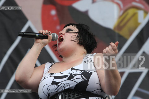 06/07/10 Mestre Parco S.Giuliano (Venice) - Heineken Jammin Festival : the rock band Gossip : Beth Ditto  musica rock ©Graziano Arici/Rosebud2