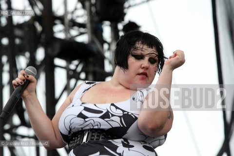 06/07/10 Mestre Parco S.Giuliano (Venice) - Heineken Jammin Festival : the rock band Gossip : Beth Ditto  musica rock ©Graziano Arici/Rosebud2