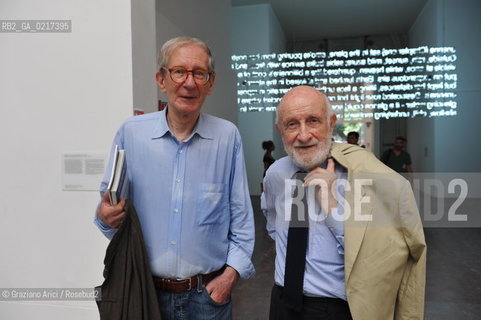 Venice 26/08/2010 -  12 Architecture Biennale: Palazzo delle Esposizioni -  The architect Vittorio Gregotti  and the town planner Bernardo Sechi -  Architettura architetti giardini ©Graziano Arici/Rosebud2