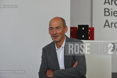 Venice 26/08/2010 -  12 Architecture Biennale: Palazzo delle Esposizioni - The architect Rem Koolhaas, La Biennale Golden Lion for Lifetime Achievement  -  Architettura architetti giardini leone oro carriera ©Graziano Arici/Rosebud2