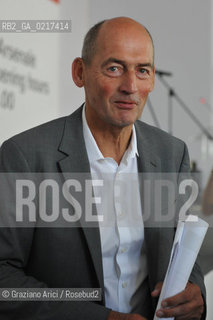 Venice 26/08/2010 -  12 Architecture Biennale: Palazzo delle Esposizioni - The architect Rem Koolhaas, La Biennale Golden Lion for Lifetime Achievement  -  Architettura architetti giardini leone oro carriera ©Graziano Arici/Rosebud2