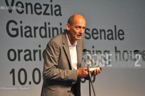Venice 26/08/2010 -  12 Architecture Biennale: Palazzo delle Esposizioni - The architect Rem Koolhaas, La Biennale Golden Lion for Lifetime Achievement  -  Architettura architetti giardini leone oro carriera ©Graziano Arici/Rosebud2