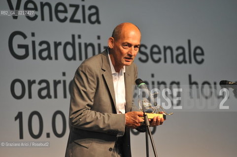 Venice 26/08/2010 -  12 Architecture Biennale: Palazzo delle Esposizioni - The architect Rem Koolhaas, La Biennale Golden Lion for Lifetime Achievement  -  Architettura architetti giardini leone oro carriera ©Graziano Arici/Rosebud2