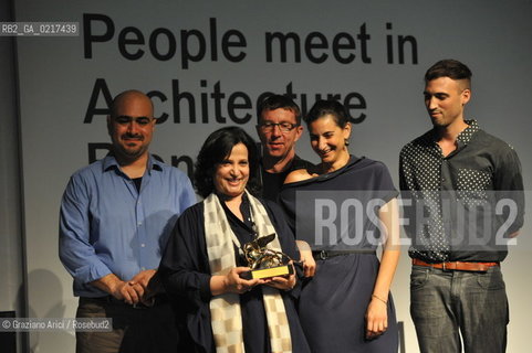 Venice 26/08/2010 -  12 Architecture Biennale: Palazzo delle Esposizioni - Golden Lion for the best National Participation to the Kingdom of Bahrain (Artiglierie dell’Arsenale) Reclaim Bahrain Urban Research Team (Tamadher Al Fahal; Muna Yateem; Fay Al Khalifa; Deena Ashraf; Fatema Al-Hammadi; Mohammed Al-Qari); LAPA (Harry Gugger; Leopold Banchini; Simon Chessex; Russell Loveridge; Ning Liu) and Camille Zakharia (photographer and engineer) and Mohammed Bu Ali (producer) -  Architettura architetti giardini leone oro carriera ©Graziano Arici/Rosebud2