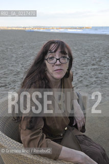 Venice 3/09/10 - The writer Laura Pariani in the Venice Lido Beach letteratura ©Graziano Arici/Rosebud2