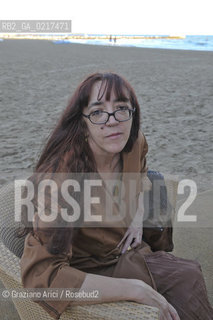 Venice 3/09/10 - The writer Laura Pariani in the Venice Lido Beach letteratura ©Graziano Arici/Rosebud2