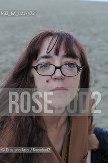 Venice 3/09/10 - The writer Laura Pariani in the Venice Lido Beach letteratura ©Graziano Arici/Rosebud2