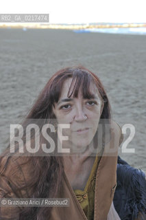 Venice 3/09/10 - The writer Laura Pariani in the Venice Lido Beach letteratura ©Graziano Arici/Rosebud2