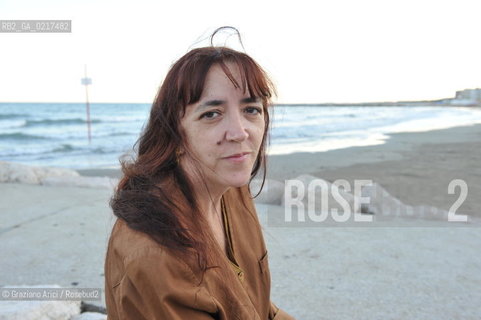 Venice 3/09/10 - The writer Laura Pariani in the Venice Lido Beach letteratura ©Graziano Arici/Rosebud2