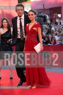 67th Venice International Film Festival - Venice September 1, 2010 - Red Carpet of the Film Black Swan - The actress Natalie Portman with the actor Vincent Cassel