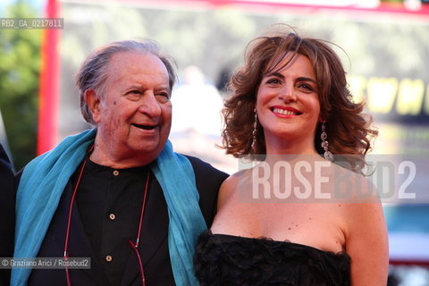 67th Venice International Film Festival - Venice September 1, 2010 - Red Carpet Opening Ceremony and film Black Swan - The director Tinto Brass with Caterina Varzi