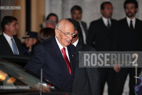 67th Venice International Film Festival - Venice September 1, 2010 - The arrival of the President of the Italian Republic, Giorgio Napolitano