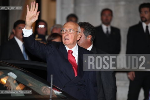 67th Venice International Film Festival - Venice September 1, 2010 - The arrival of the President of the Italian Republic, Giorgio Napolitano