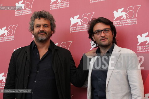 67th Venice International Film Festival - Venice September 2, 2010 - Photocall of the film Se hai una montagna di neve, tienila allombra - (Left to right) Eugenio Lio and Edoardo Nesi