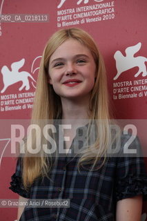 67th Venice International Film Festival - Venice September 3, 2010 - Photocall of the film Somewhere - The actress Elle Fanning