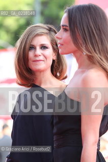 67th Venice International Film Festival - Venice September 3, 2010 - Red Carpet of the film Happy Few - Left to right .actresses Marina Fois and Eloide Bouchez .