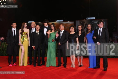 67th Venice International Film Festival - Venice September 3, 2010 - Red Carpet of the film Jianyu (Reign of Assassins) And The Golden Lion For Lifetime Achievement to John Woo. The director John Woo with the cast