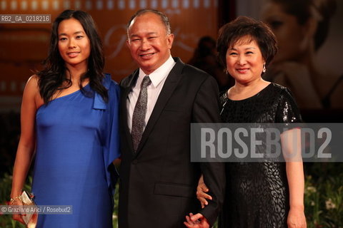 67th Venice International Film Festival - Venice September 3, 2010 - Red Carpet of the film Jianyu (Reign of Assassins) And The Golden Lion For Lifetime Achievement to John Woo. The director John Woo with actress Angeles Woo and his wife Annie Woo