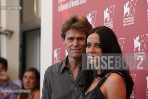 67th Venice International Film Festival - Venice September 4, 2010 - Photocall of the film A Woman - The director Giada Colagrande with the actor Willem Dafoe