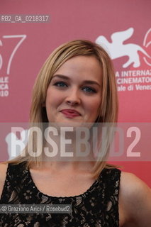 67th Venice International Film Festival - Venice September 4, 2010 - Photocall of the film A Woman - The actress Jess Weixler