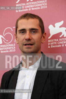 67th Venice International Film Festival - Venice September 4, 2010 - Photocall of the film A Bassa Marea - The director Roberto De Paolis