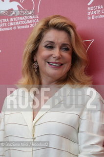 67th Venice International Film Festival - Venice September 4, 2010 - Photocall of the film Potiche - The actress Catherine Deneuve