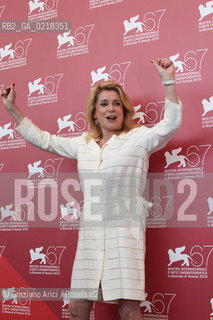 67th Venice International Film Festival - Venice September 4, 2010 - Photocall of the film Potiche - The actress Catherine Deneuve