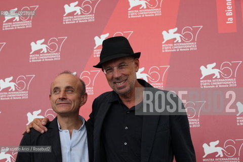 (out of competition).67th Venice International Film Festival - Venice September 5, 2010 - Photocall of the film 1960 - The director Gabriele Salvatores and the actor Giuseppe Cederna.