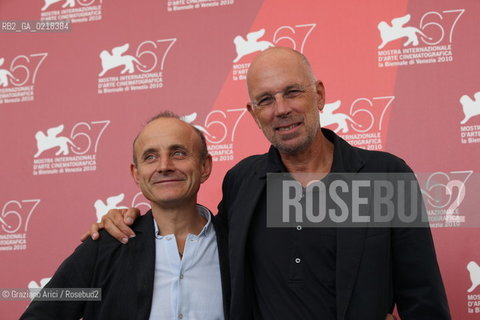 (out of competition).67th Venice International Film Festival - Venice September 5, 2010 - Photocall of the film 1960 - The director Gabriele Salvatores and the actor Giuseppe Cederna.