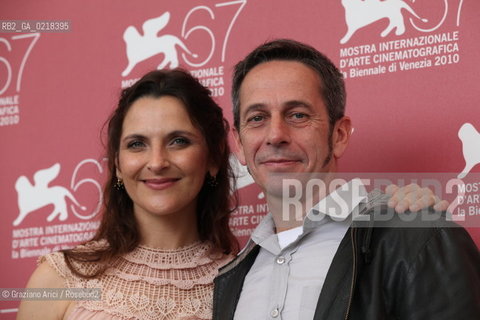 67th Venice International Film Festival - Venice September 5, 2010 - Photocall of the film Post Mortem - Actors Alfredo Castro and Antonia Zegers
