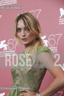 67th Venice International Film Festival - Venice September 5, 2010 - Photocall of the film 20 sigarette -  The actress Carolina Crescentini