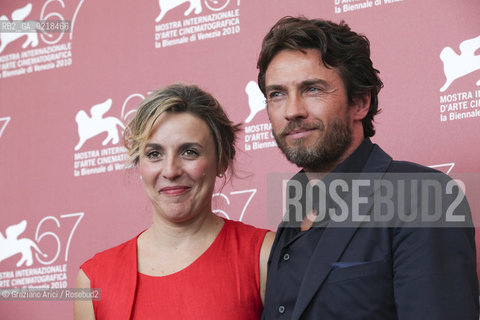 67th Venice International Film Festival - Venice September 5, 2010 - Photocall of the film Come un Soffio - The director Michela Cescon, Alessio Boni actor.