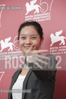 67th Venice International Film Festival - Venice September 5, 2010 - Photocall of the film Le Fossè (The Ditch) - the actress  Xu Cenzi