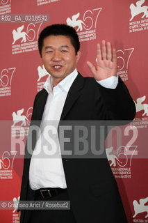 67th Venice International Film Festival - Venice September 5, 2010 - Photocall of the film Le Fossè (The Ditch) - the director Wang Bing