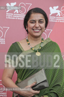 67th Venice International Film Festival - Venice September 5, 2010 - Photocall of the film Raavanan - The directors wife Suashini