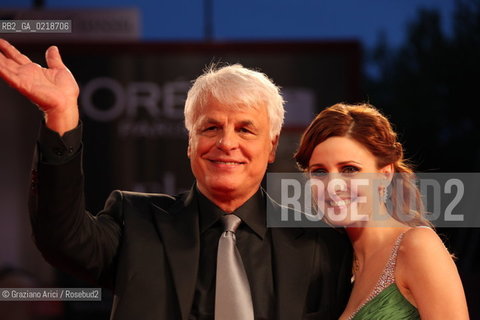 67th Venice International Film Festival - Venice September 5, 2010 - Red Carpet of the film Vallanzasca - Gli Angeli Del Male - The director Michele Placido with Federica Vincenti