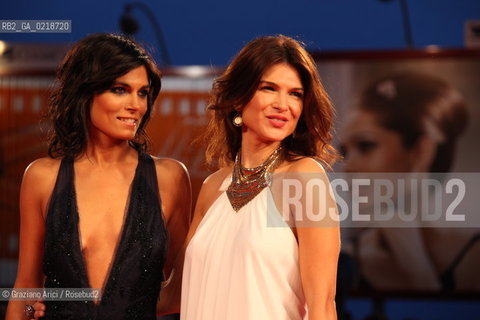 67th Venice International Film Festival - Venice September 5, 2010 - Red Carpet of the film Vallanzasca - Gli Angeli Del Male - Monica Barladeanu, actress (left), and Valeria Solarino.