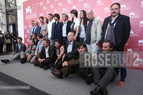 67th Venice International Film Festival - Venice September 7, 2010 - Photocall of the film Noi Credevamo - The director Mario Martone with the cast